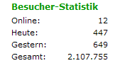 Screenshot: senkrechte Darstellung mit wenigen Feldern Screenshot: senkrechte Darstellung mit wenigen Feldern